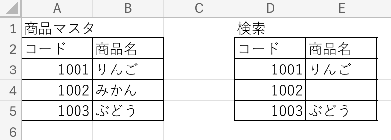 E4セルは画面上は空白に見えるが、数式バーを見ると VLOKUP（スペルミス）が原因で #NAME? が IFERROR に隠されている